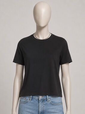 Bombas Pima Cotton Crew Neck T-Shirt Black S NWT